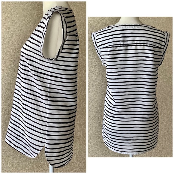 J. Crew Striped Sleeveless Blouse - Picture 2 of 3